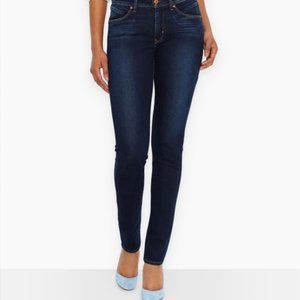 Levi's skinny slight curve dark denim jeans